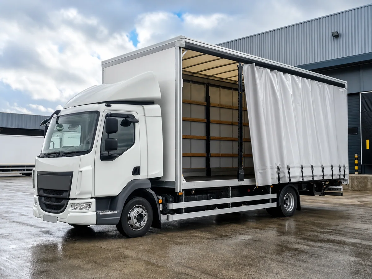 Curtain-side 7.5 tonne truck